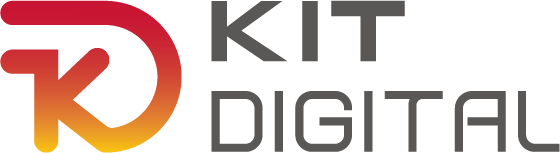 Logo de Kit Digital, un programa para la transformación digital de pequeñas y medianas empresas en España, que promueve la innovación y la digitalización.